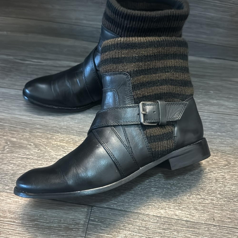 Splendid black leather boots woman’s size 7.5 (n73)